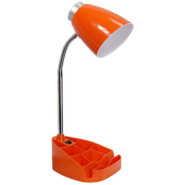 Image 1 Creekwood Home 18.5" Flexible Gooseneck Organizer Desk Lamp, Orange