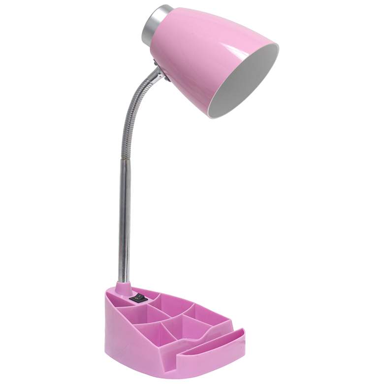 Image 1 Creekwood Home 18.5 inch Flexible Gooseneck Organizer Desk Lamp, Pink