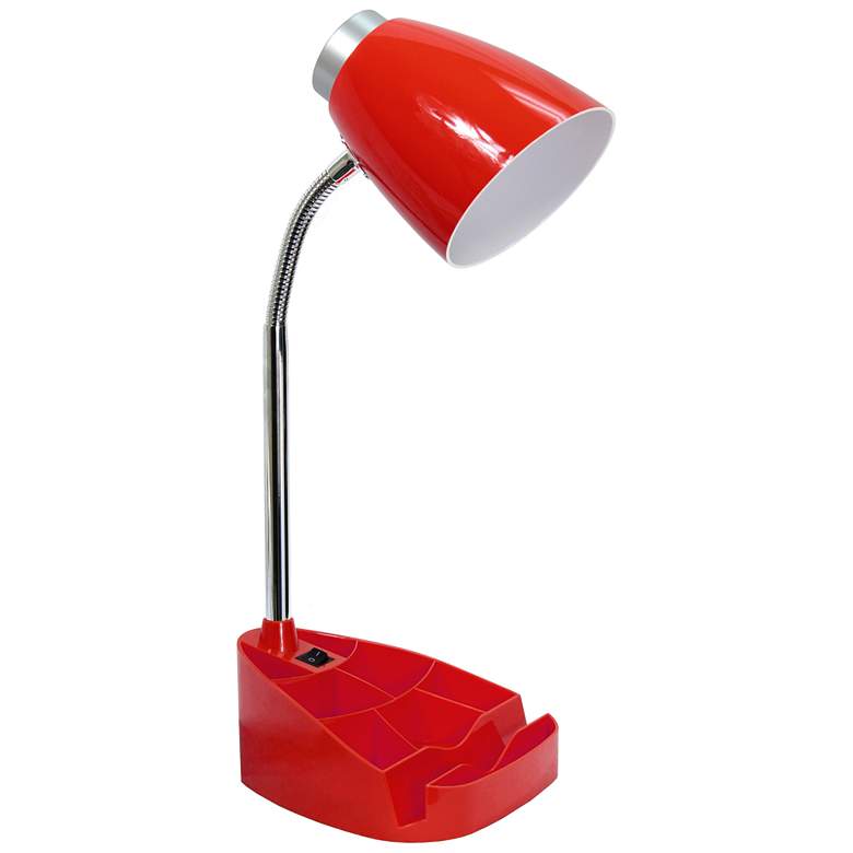 Image 1 Creekwood Home 18.5" Flexible Gooseneck Organizer Desk Lamp, Red