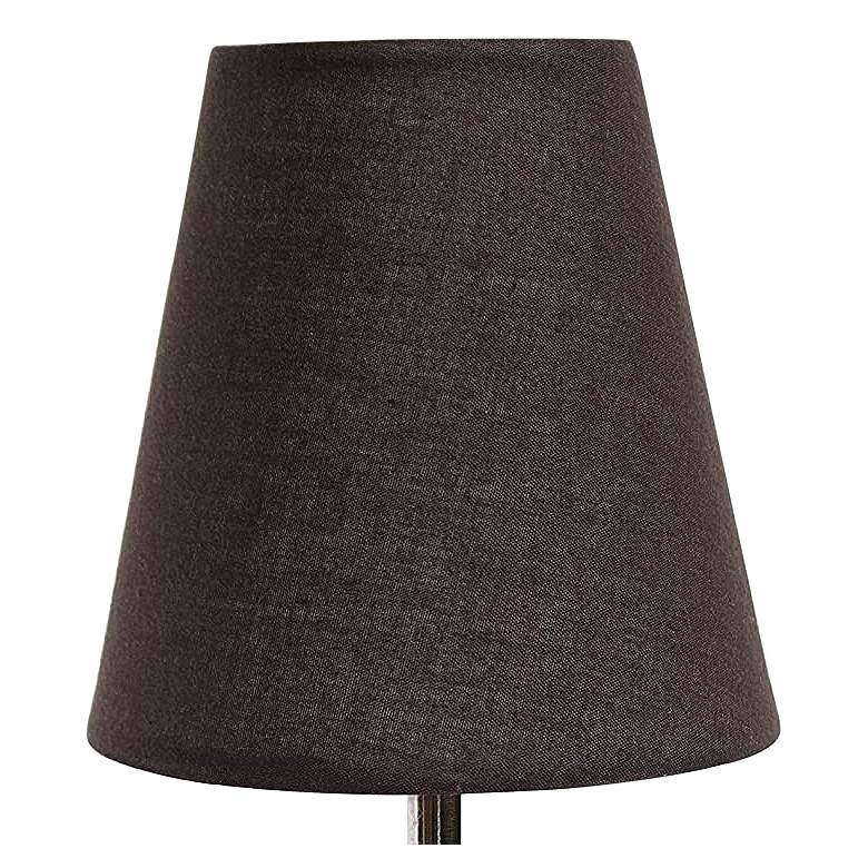 Image 2 Creekwood Home Nauru 10 1/2" High Nickel Brown Shade Table Lamp more views