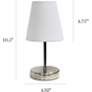 5_Creekwood Home Nauru 10 1/2" High Nickel White Shade Table Lamp more views
