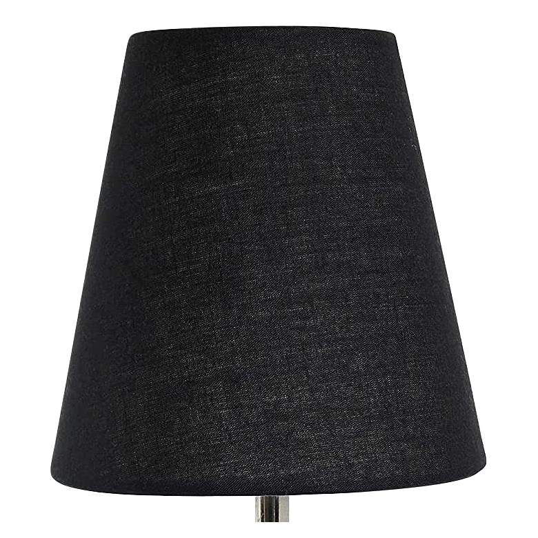 Image 2 Creekwood Home Nauru 10 1/2"H Nickel Black Shade Table Lamp more views