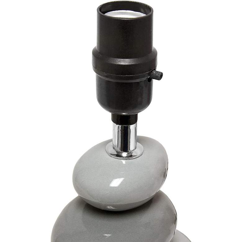 Image 4 Creekwood Home Nauru 10 1/2"H Nickel Black Shade Table Lamp more views