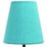 Creekwood Home Nauru 10 1/2"H Nickel Blue Shade Table Lamp