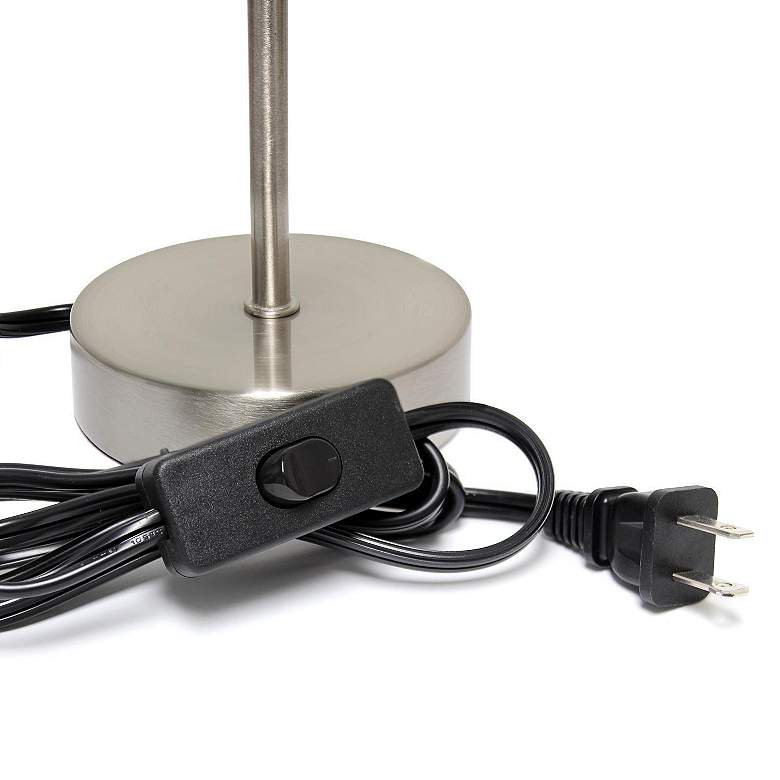 Image 5 Creekwood Home Nauru 10 1/2"H Nickel Blue Shade Table Lamp more views