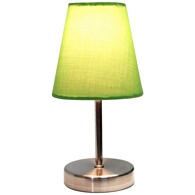 Image 7 Creekwood Home Nauru 10 1/2 inchH Nickel Green Shade Table Lamp more views