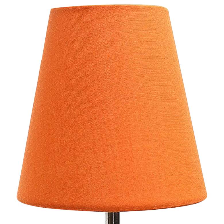 Image 2 Creekwood Home Nauru 10 1/2"H Nickel Orange Shade Table Lamp more views