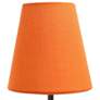 Creekwood Home Nauru 10 1/2"H Nickel Orange Shade Table Lamp