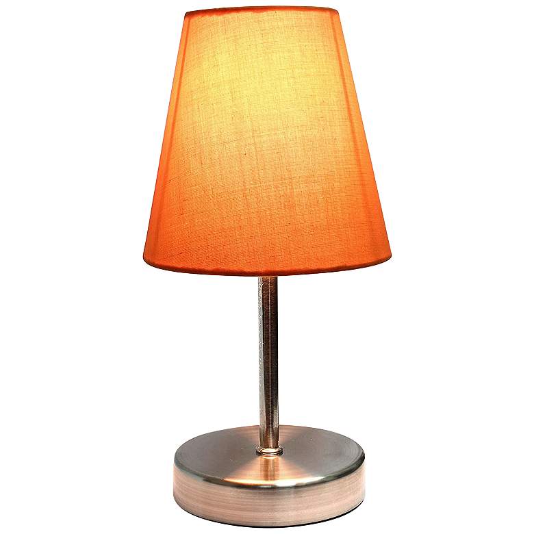 Image 5 Creekwood Home Nauru 10 1/2 inchH Nickel Orange Shade Table Lamp more views