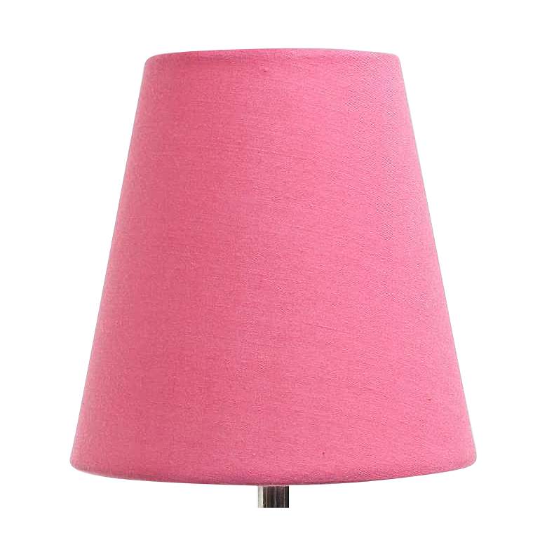 Image 2 Creekwood Home Nauru 10 1/2 inchH Nickel Pink Shade Table Lamp more views