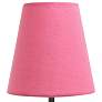 Creekwood Home Nauru 10 1/2"H Nickel Pink Shade Table Lamp
