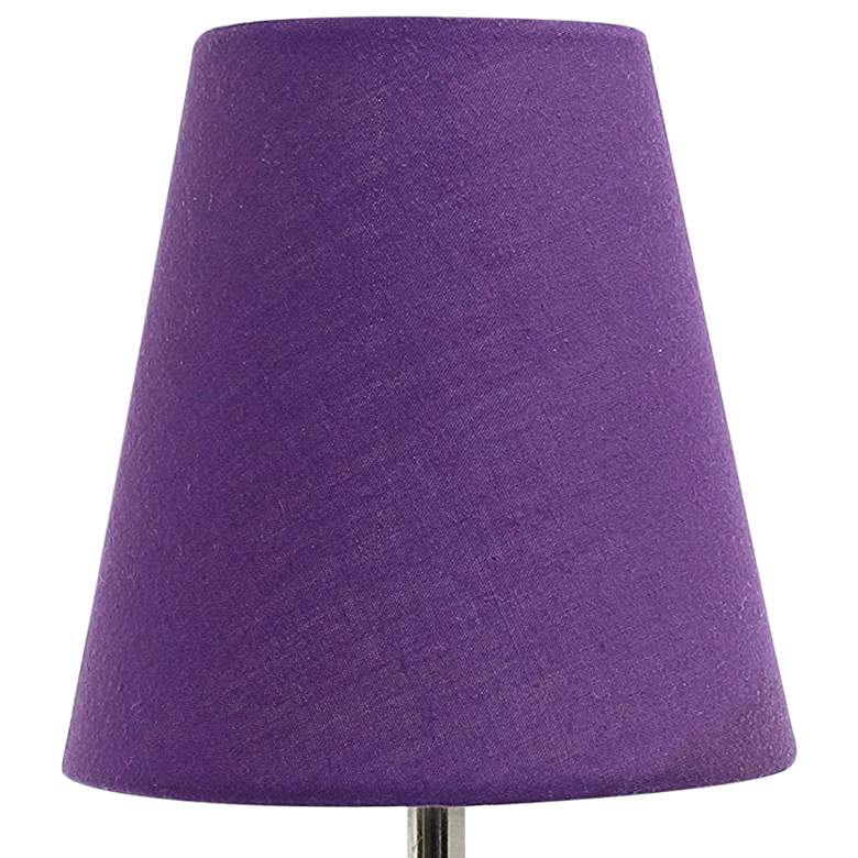 Image 2 Creekwood Home Nauru 10 1/2 inchH Nickel Purple Shade Table Lamp more views