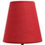 Creekwood Home Nauru 10 1/2"H Nickel Red Shade Table Lamp