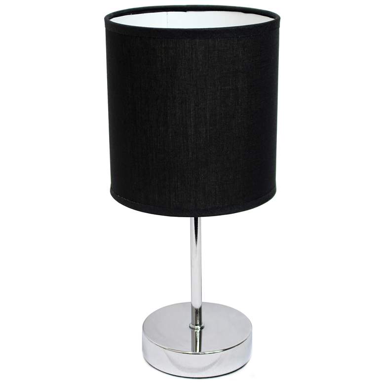 Image 1 Creekwood Home Nauru 11.81" Petite Metal Stick Table Lamp in Chrome, B