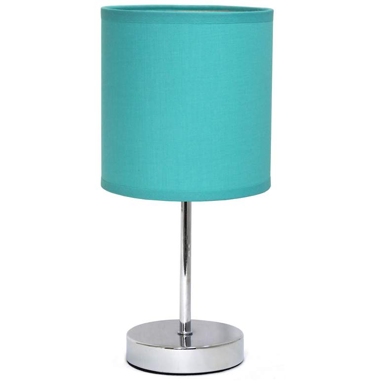 Image 1 Creekwood Home Nauru 11.81" Petite Metal Stick Table Lamp in Chrome, B