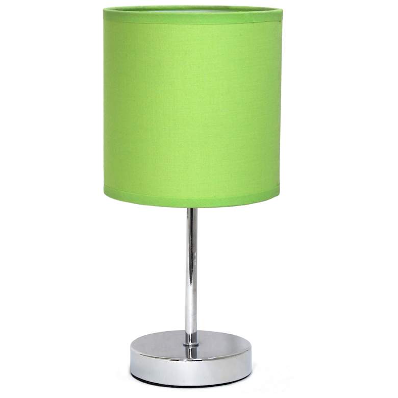 Image 1 Creekwood Home Nauru 11.81" Petite Metal Stick Table Lamp in Chrome, G