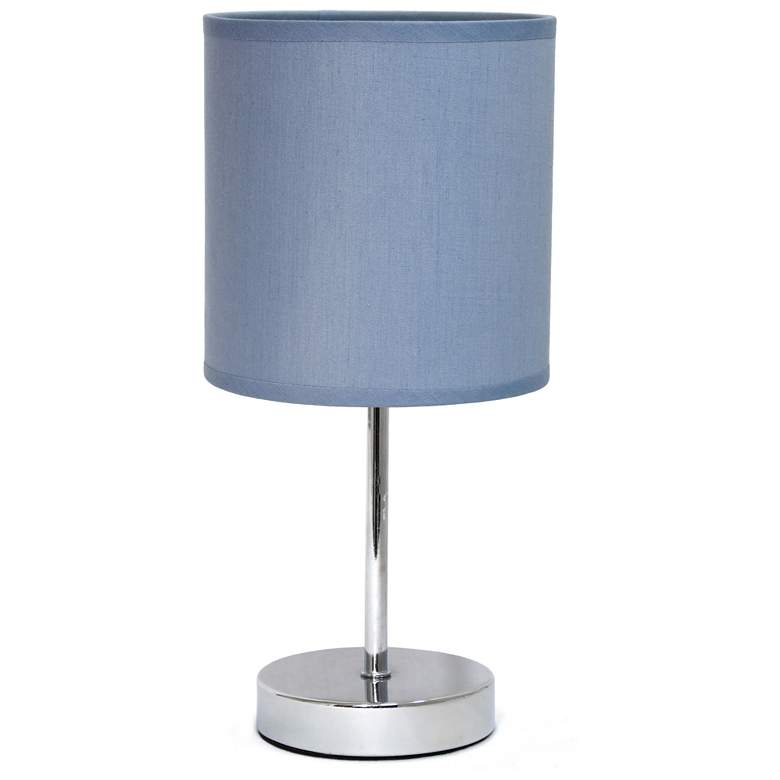 Image 1 Creekwood Home Nauru 11.81" Petite Metal Stick Table Lamp in Chrome, P
