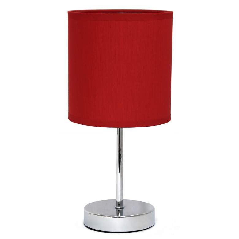 Image 1 Creekwood Home Nauru 11.81" Petite Metal Stick Table Lamp in Chrome, R