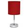 Creekwood Home Nauru 11.81" Petite Metal Stick Table Lamp in Chrome, R