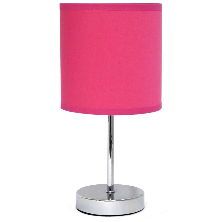 Image 1 Creekwood Home Nauru 11.81" Petite Metal Table Lamp in Chrome, Hot Pin