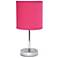 Creekwood Home Nauru 11.81" Petite Metal Table Lamp in Chrome, Hot Pin