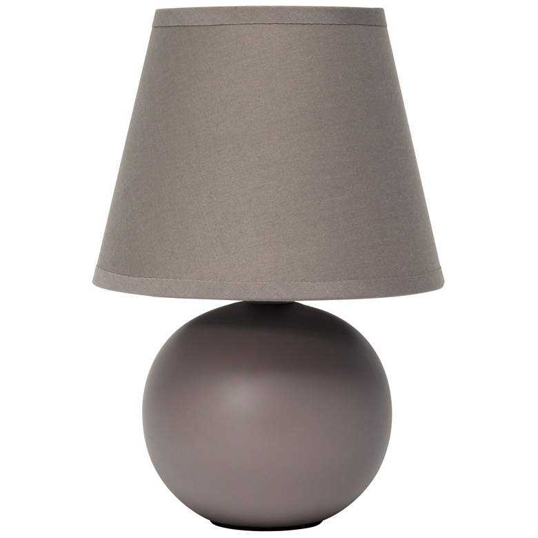Image 1 Creekwood Home Nauru 8.66" Petite Ceramic Orb Base Table Lamp, Gray