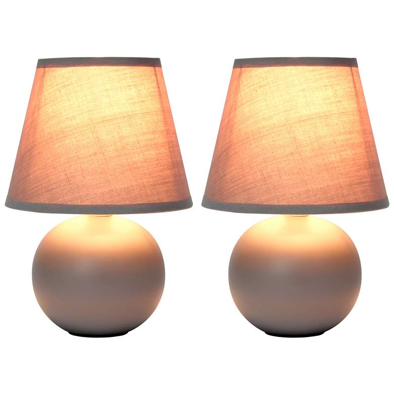 Image 6 Creekwood Home Nauru 8 3/4" High Gray Table Lamps Set of 2 more views