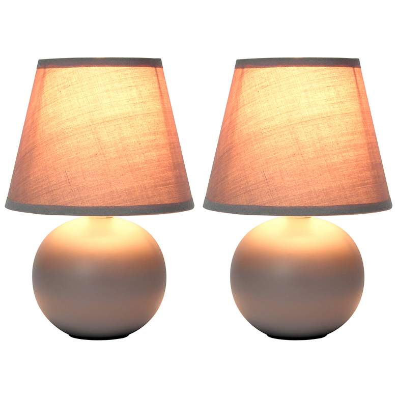 Image 6 Creekwood Home Nauru 8 3/4 inch High Gray Table Lamps Set of 2 more views