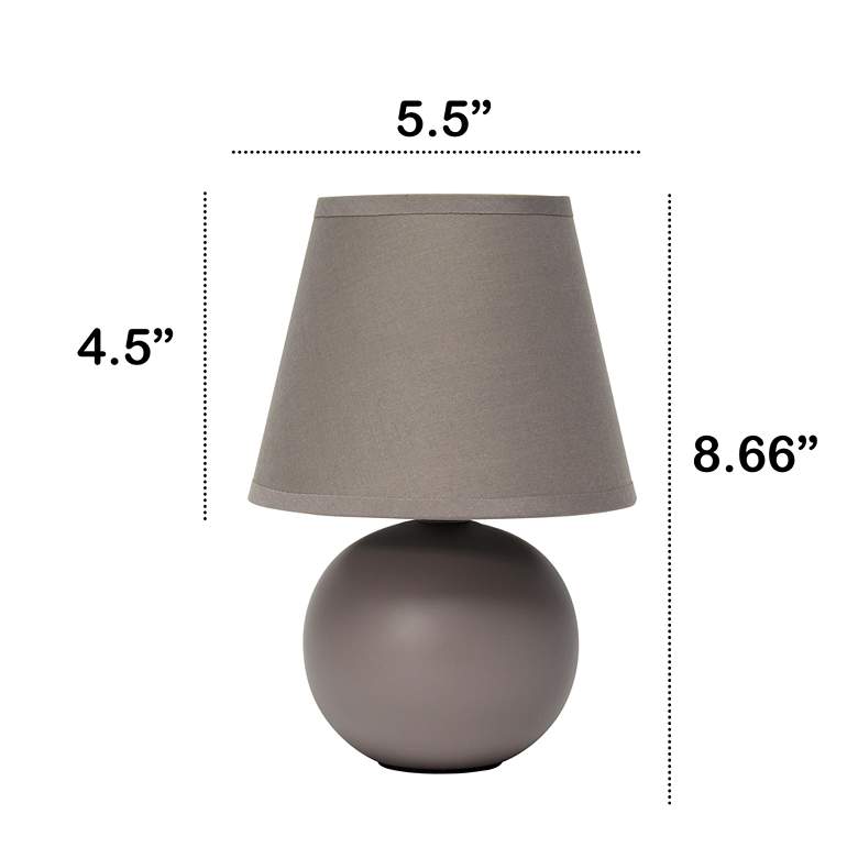 Image 7 Creekwood Home Nauru 8 3/4 inch High Gray Table Lamps Set of 2 more views