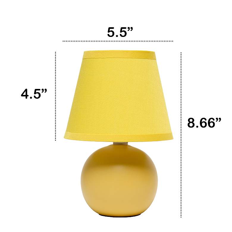 Image 7 Creekwood Home Nauru 8 3/4"H Yellow Table Lamps Set of 2 more views