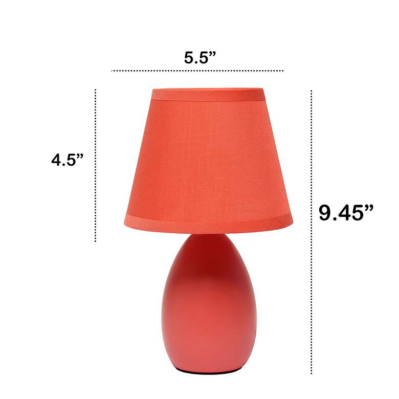 Image 6 Creekwood Home Nauru 9 1/2 inch High Orange Table Lamps Set of 2 more views