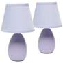 1_Creekwood Home Nauru 9 1/2" High Purple Ceramic Table Lamps Set of 2