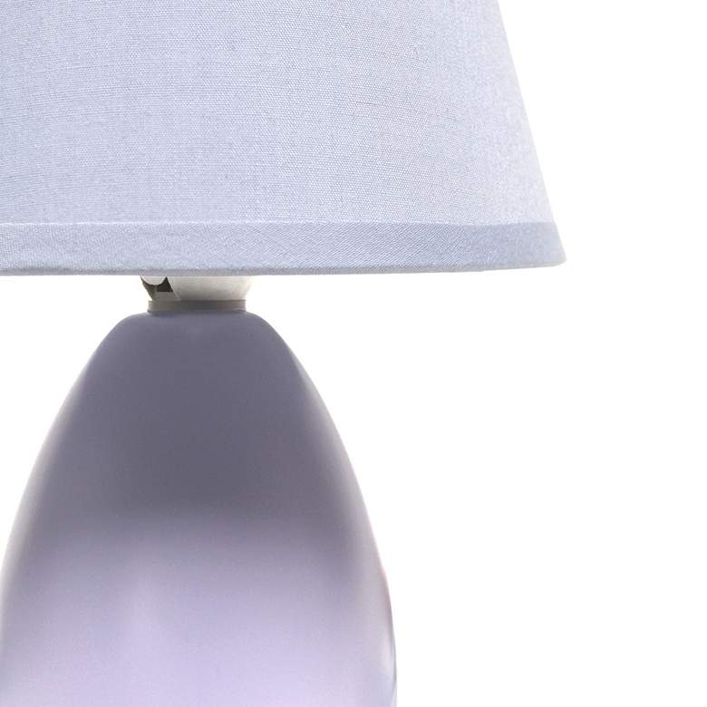 Image 4 Creekwood Home Nauru 9 1/2" High Purple Ceramic Table Lamps Set of 2 more views
