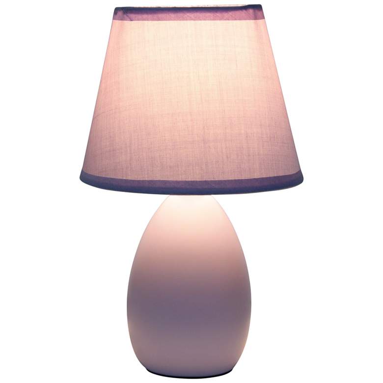 Image 5 Creekwood Home Nauru 9 1/2" High Purple Ceramic Table Lamps Set of 2 more views