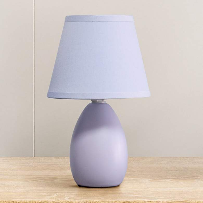 Image 6 Creekwood Home Nauru 9 1/2" High Purple Ceramic Table Lamps Set of 2 more views