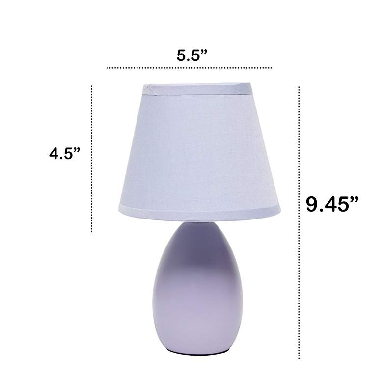 Image 7 Creekwood Home Nauru 9 1/2" High Purple Ceramic Table Lamps Set of 2 more views