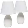 Creekwood Home Nauru 9 1/2"H Off-White Table Lamps Set of 2
