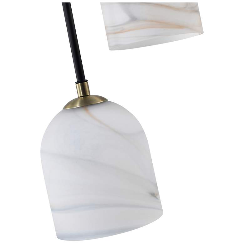 Image 5 Crema 18.5"W 8-Light Black, Brass Chandelier w/ Alabaster Shade more views