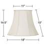 Creme Bell Curve Cut Corner Lamp Shade 11x18x15 (Spider)