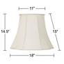 Creme Bell Curve Cut Corner Lamp Shades 11x18x15 (Spider) Set of 2