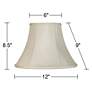 Creme Bell Lamp Shade 6x12x9 (Spider) Set of 2