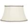 Creme Bell Shade with Gray Ribbon Trim 13x19x11 (Spider)