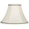 Creme Bell Shade with Gray Ribbon Trim 7x16x12 (Spider)