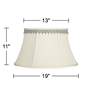 Creme Bell Shade with Silver Leaf Trim 13x19x11 (Spider)