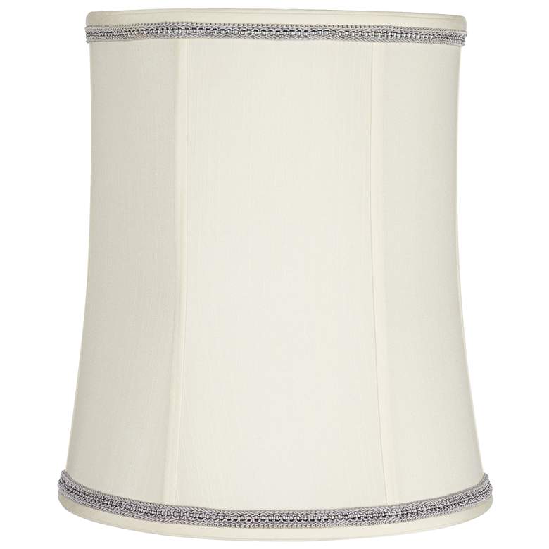 Image 1 Creme Deep Shade with Gray Ribbon Trim 12x14x16 (Spider)