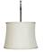 Creme Fabric Drum 16" Wide Easthaven Bronze LED Pendant