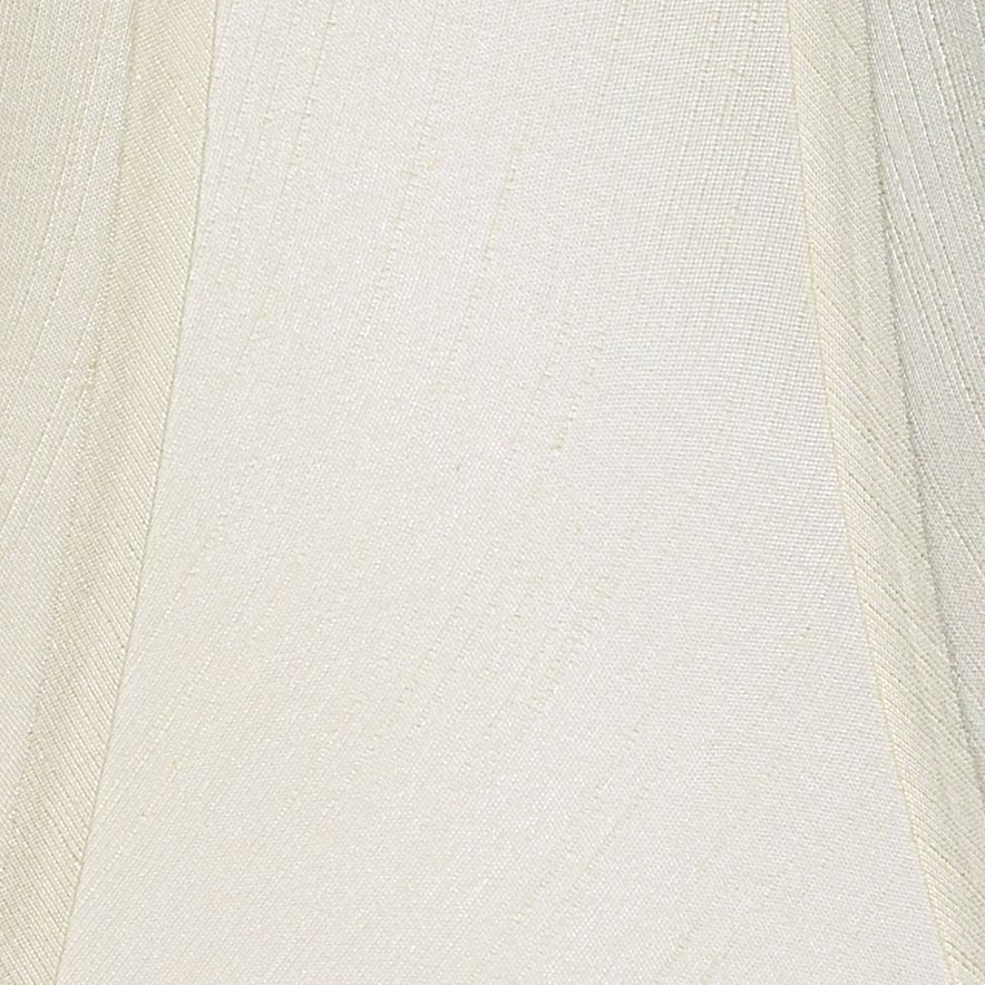 Image 2 Creme Fabric Set of 2 Bell Lamp Shades 9x17x11 (Spider) more views