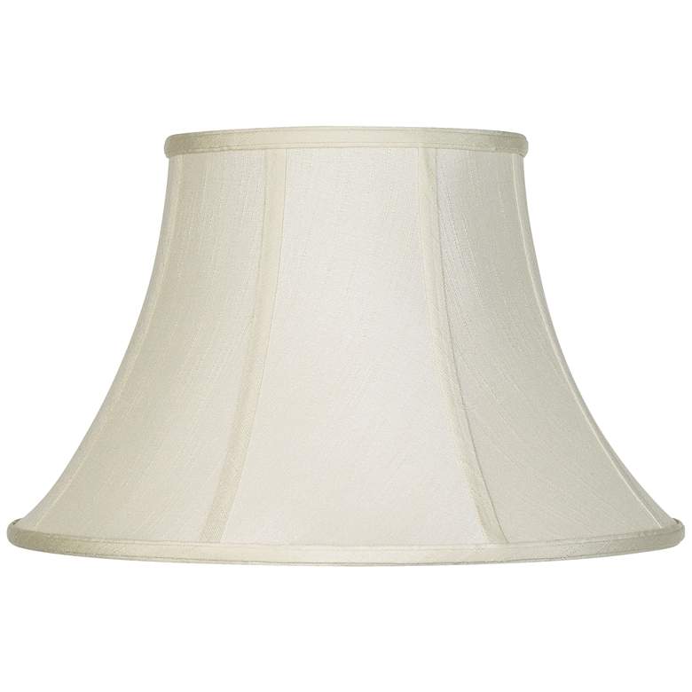 Image 3 Creme Fabric Set of 2 Bell Lamp Shades 9x17x11 (Spider) more views