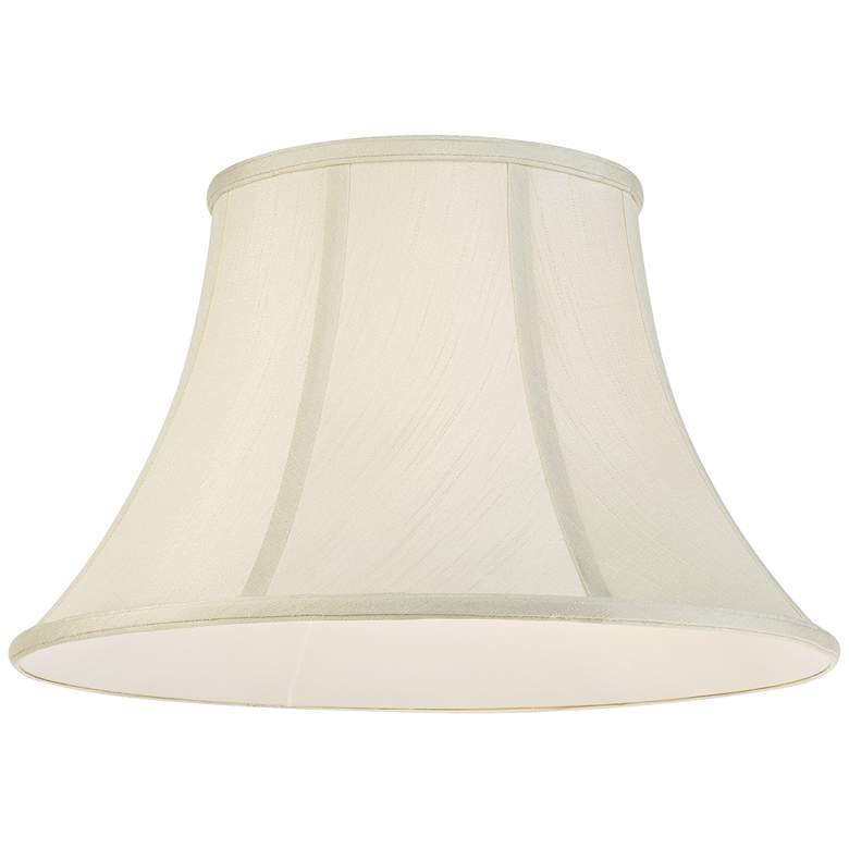 Image 4 Creme Fabric Set of 2 Bell Lamp Shades 9x17x11 (Spider) more views
