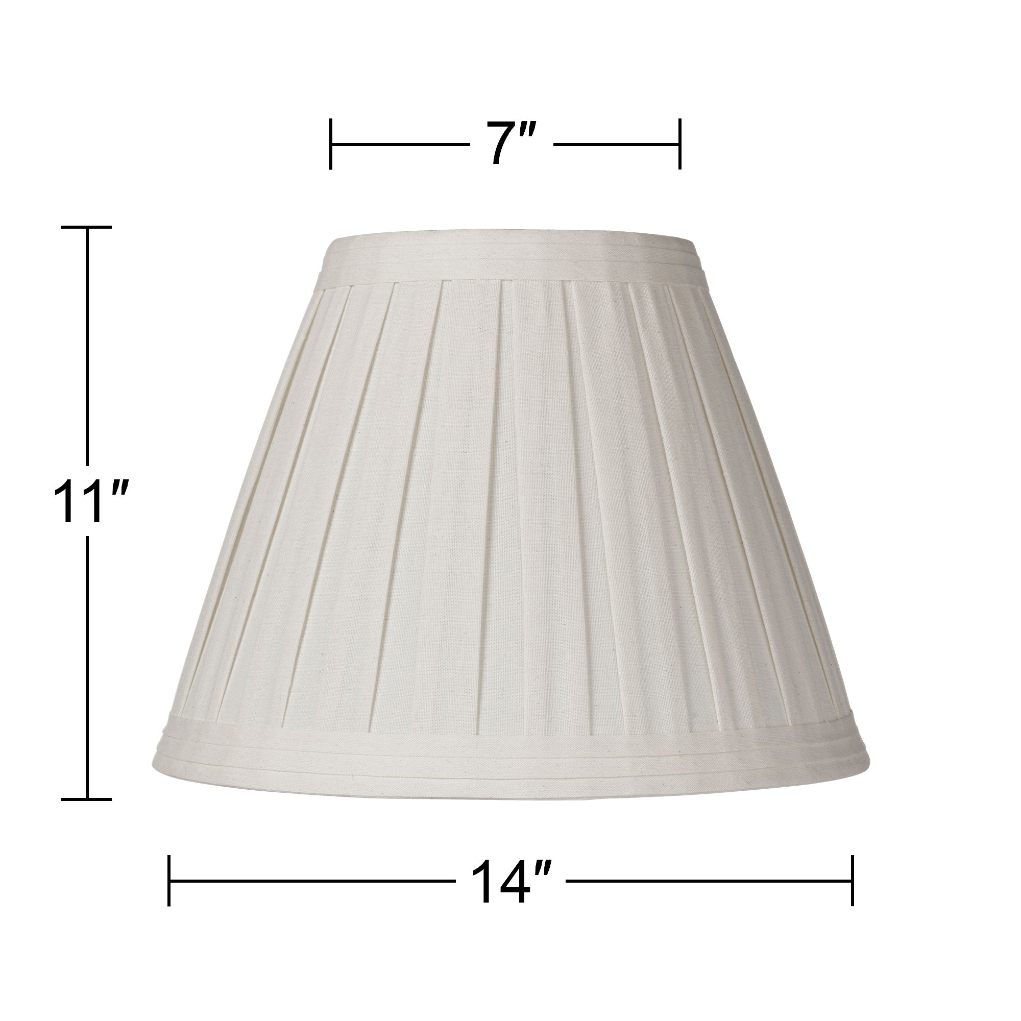 Creme Linen Box Pleat Lamp Shade 7x14x11 (Spider) 35566 Lamps Plus
